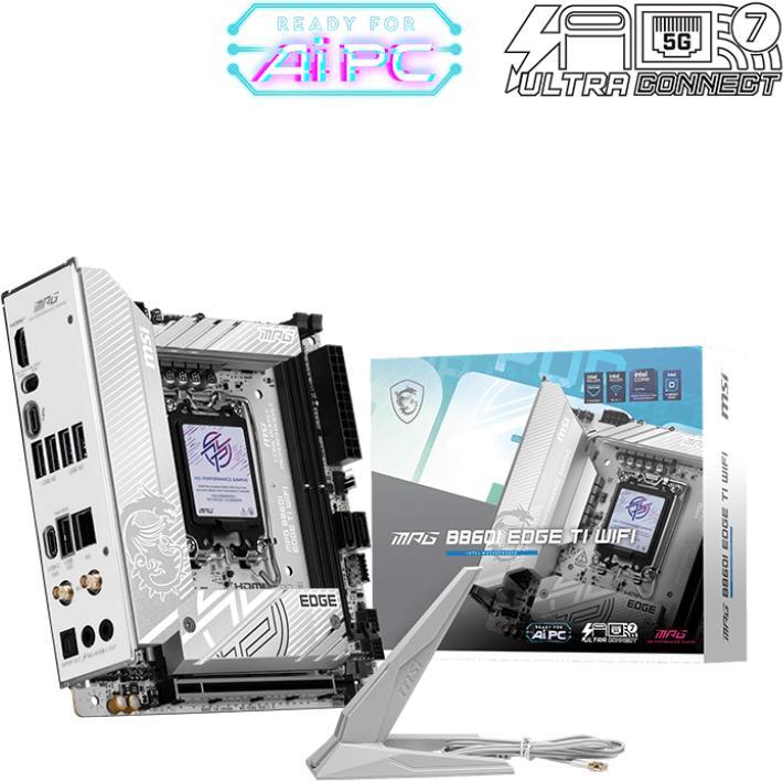Produktbild MSI MPG B860I EDGE TI WIFI (B860,S1851,mITX,DDR5) (LGA 1851, Intel B860, Mini-ITX)