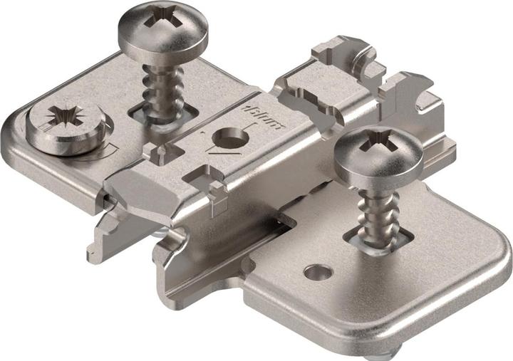 Blum Plaques de montage cruciforme CLIP montage d'angle (Plaque de clou, 1 pcs)