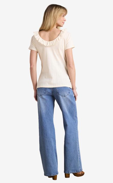 Actual product image Envie de Fraise Bio-Kollektion: Umstands-Shirt aus Pointelle-Jersey mit Rückenausschnitt (42)