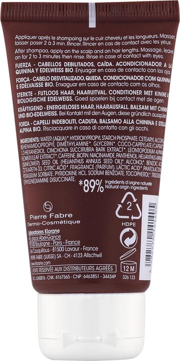 Produktbild Klorane Pflegebalsam mit Chinin und BIO-Edelweiss (50 ml)