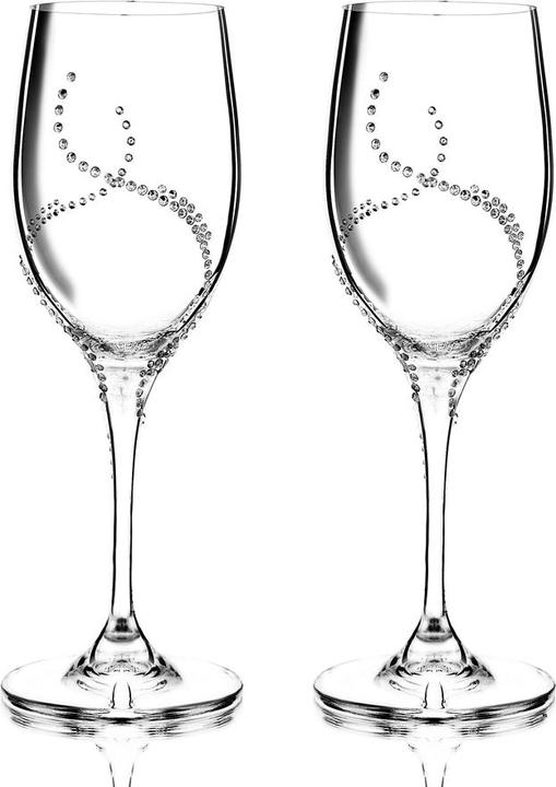 Immagine prodotto Bohemian Grace Bicchieri da vino con Swarovski Elements (25 cl, 2 Occhiali, Bicchieri da vino bianco)