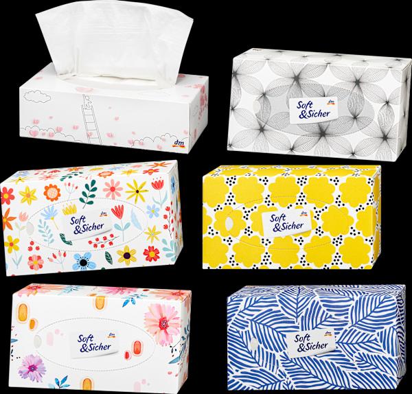 dm Soft&Sicher Taschentücher Box Design