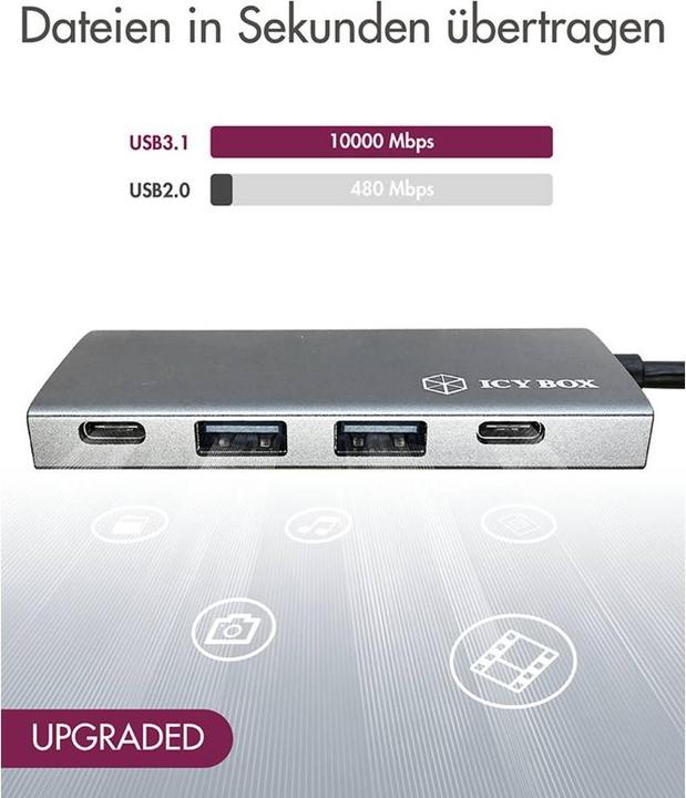 Produktbild Icy Box USB-Hub IB-HUB1428-C31 (USB-C, 4 Ports)