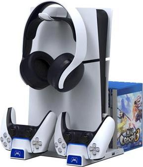 Actual product image iPega P5S011 Wall Mount Stand for PS5/PS5 Slim with Dual Charger Dock for PS5 Controller (PS5)