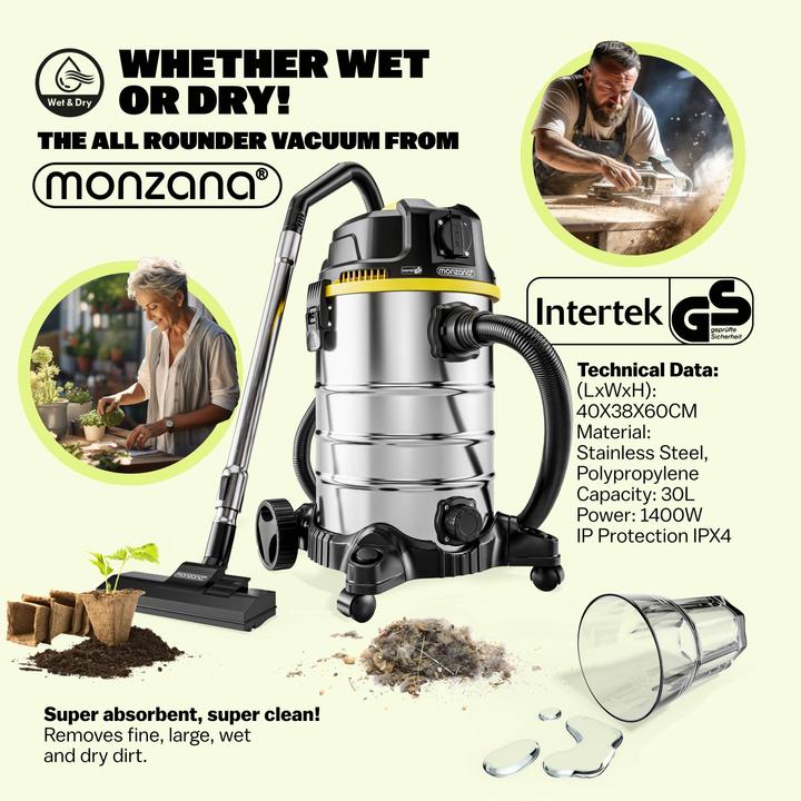 Actual product image Monzana Dry vacuum cleaner (Wet dry vacuum cleaner)