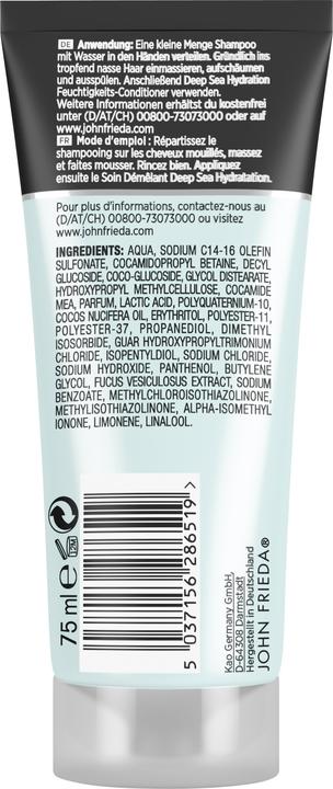 Produktbild John Frieda Deep Sea Hydration Shampoo 75ml (75 ml, Flüssiges Shampoo)