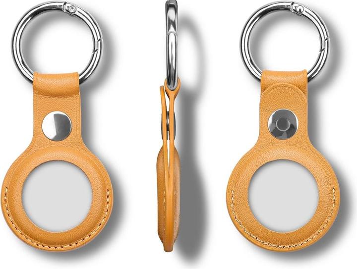 Produktbild König Design Schlüsselanhänger für Apple AirTag Hülle Case Koffer Anhänger Echtleder Braun