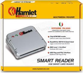 Actual product image Hamlet Smart card and sim card reader to connect to PC (USB 2.0)