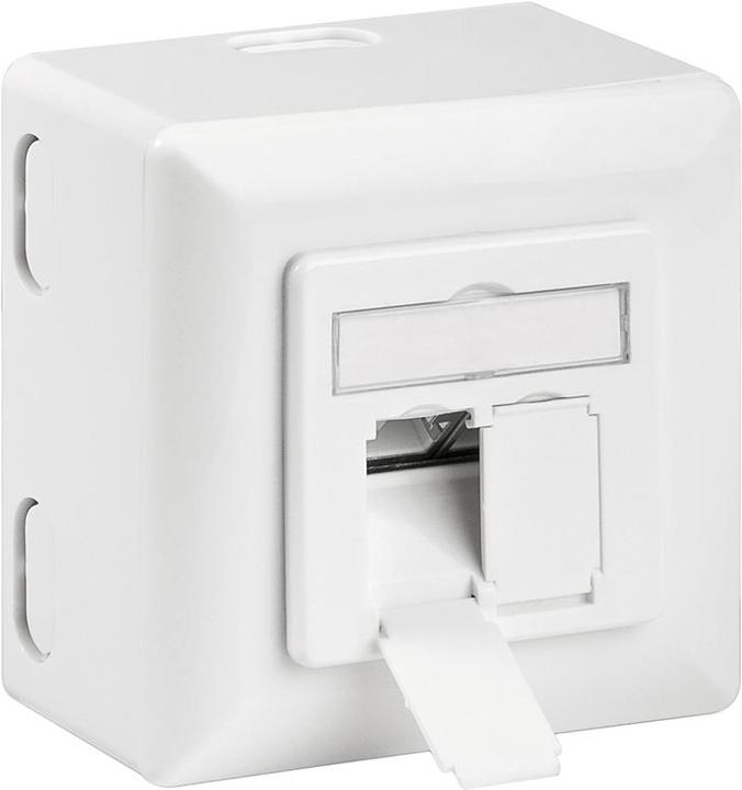 Goobay CAT 6a universal outlet incl. surface mounting frame 2x RJ45 network outlet shielded