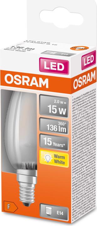 Produktbild Osram Led Retrofit Classic B (E14, 1.50 W, 136 lm, 6 x, F)