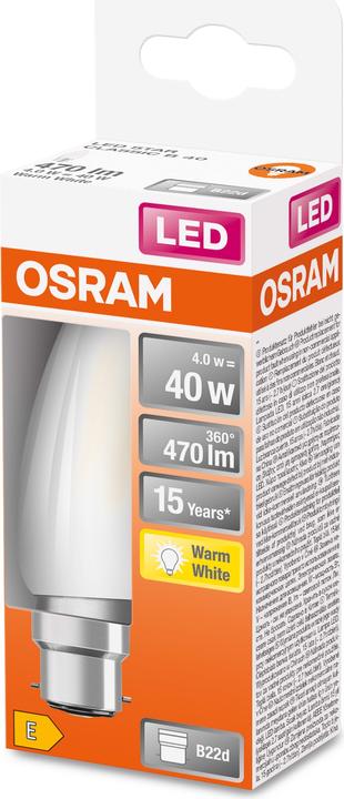 Produktbild Osram Led Retrofit Classic B (B22d, 4 W, 470 lm, 1 x, E)