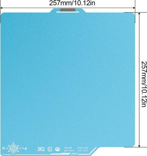 3d-printerstore.ch BIQU Buildplate CryoGrip Pro für Bambu Lab P1/X1/A1 - Glacier