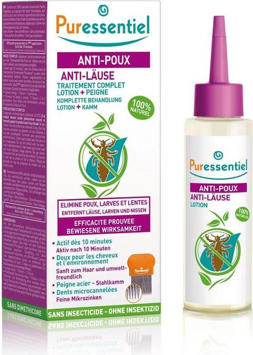 Actual product image Puressentiel Anti lice lotion with comb (100 ml, Lice shampoo)