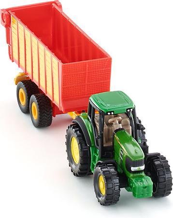 Actual product image Siku John Deere with silage trailer