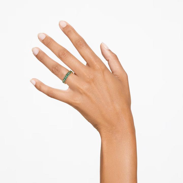 Produktbild Swarovski Matrix Ring Baguette Schliff Grün Gold (60)