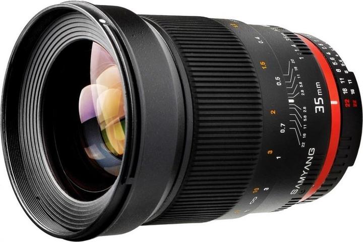 Actual product image Samyang 35mm f/1.4 Canon EF AE (Canon EF-S, Canon EF, APS-C / DX, full size)