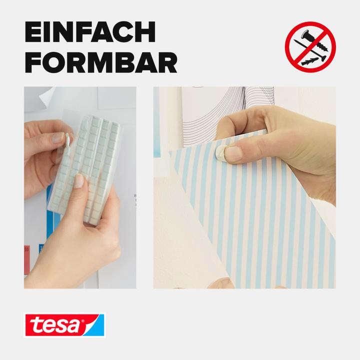 Produktbild tesa TACK Klebeknete, formbare Klebepads, 80 Stück