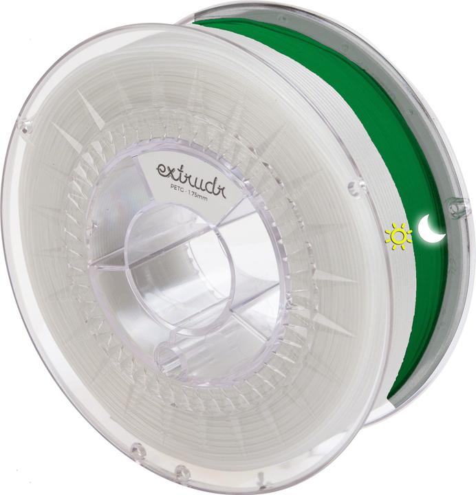 Immagine prodotto Extrudr PETG Glow 1,75 mm 1,100 g (PETG, 1.75 mm, 1.10 g, Trasparente)