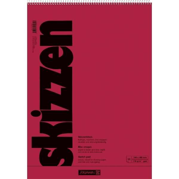 Actual product image Sketchpad 34x48cm110g/sqm 50 sheets spiral (Special ruling)