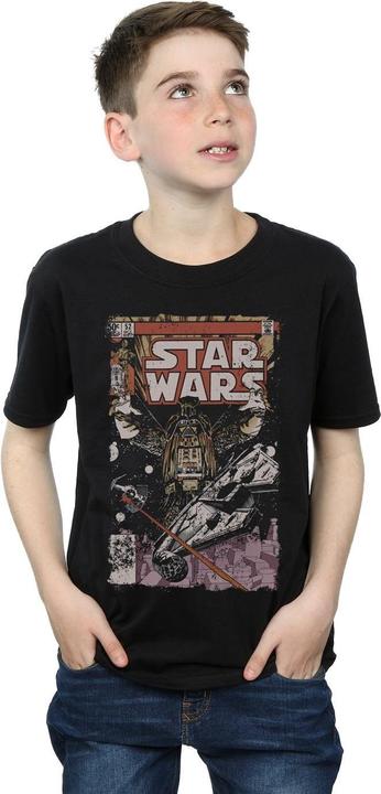Actual product image Star Wars Boys Millennium Falcon Comic T-Shirt (128)