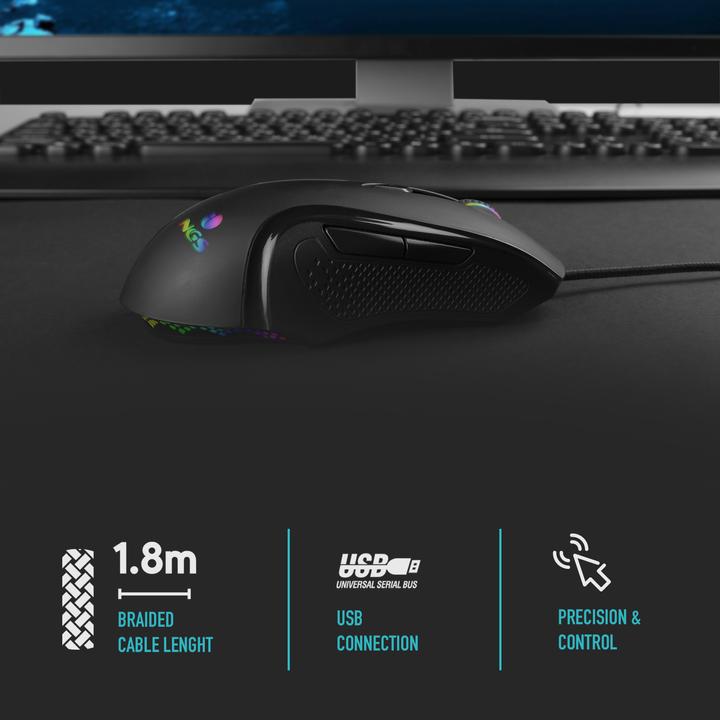 Produktbild NGS GMX-125 Hochauflösende LED Gaming Maus (Kabelgebunden)