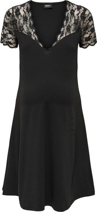Only Maternity Curvy V-Ausschnitt Kleid mit kurzen Ärmeln