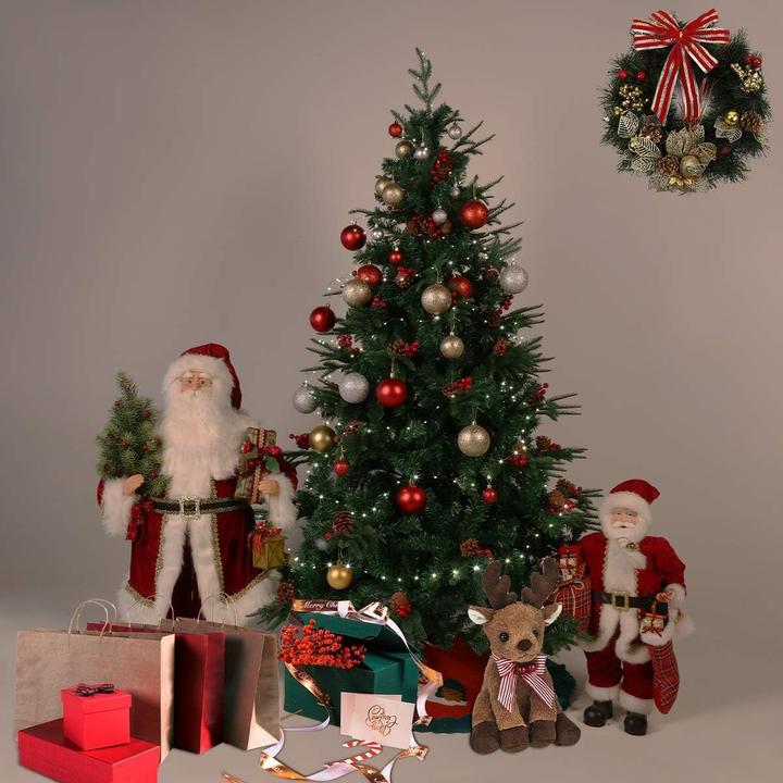 Immagine prodotto Himaly Künstlicher Weihnachtsbaum mit Tannenzapfen und Früchten (180 cm)