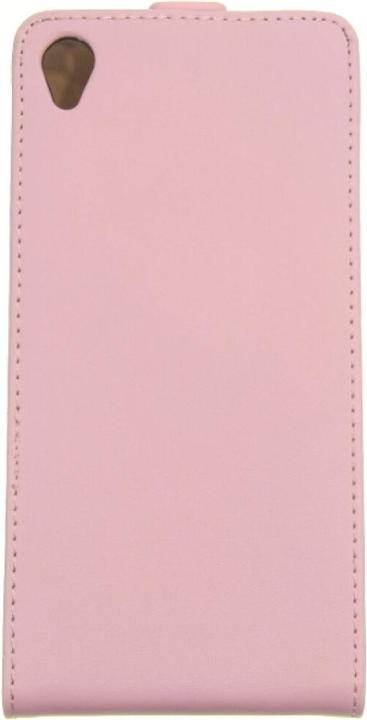 Productafbeelding OEM Slanke lederen Flip Case voor Sony Z3 roze (Sony Xperia Z3, Sony Xperia Z3 Dual, Sony Xperia Z3v)