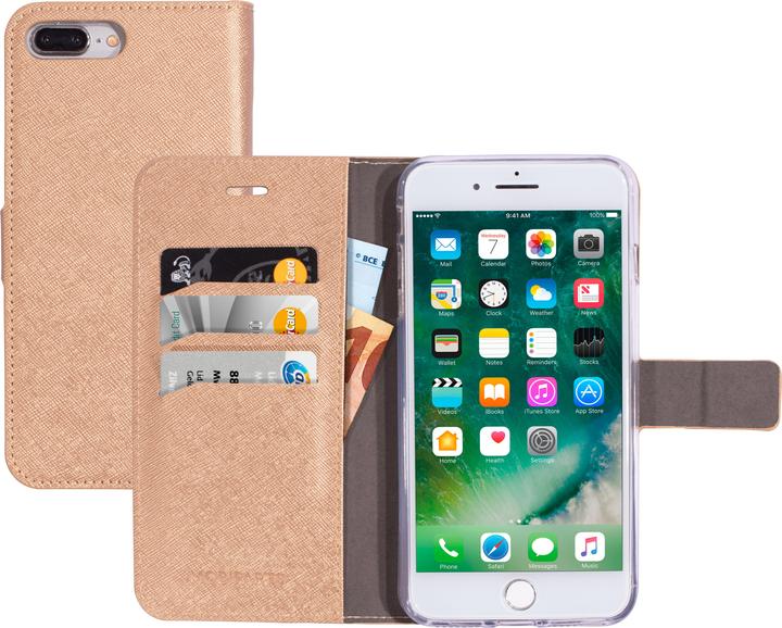Productafbeelding Mobiparts Saffiano Wallet Case Apple iPhone 7 Plus/8 Plus Copper (Apple iPhone 7 Plus, Apple iPhone 8 Plus)
