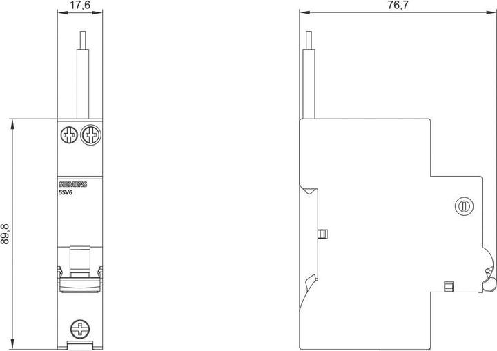 Produktbild Siemens Brandschutz- 5SV6016-6KP16 schalter-LS-Kombi 230V, 6kA, 2polig