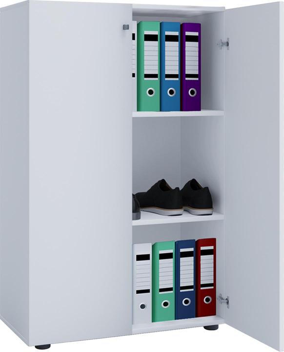 Produktbild VCM Holz Büroschrank Aktenregal Lona 3 Fächer mit Drehtüren (70 x 40 x 111 cm)
