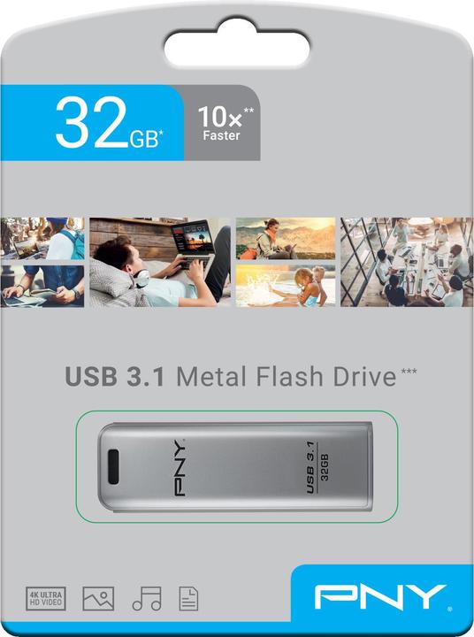 Image du produit PNY Elite Steel (32 Go, USB-A, USB 3.1)