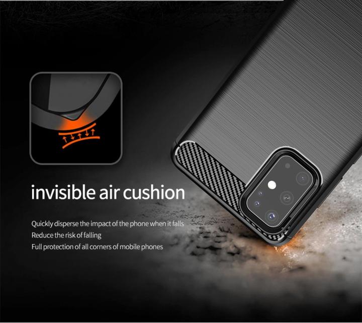Actual product image Cadorabo TPU Ultra Slim carbon stainless steel Combi Cover (Samsung Galaxy S20+)