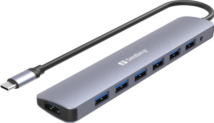 Produktbild Sandberg USB-C, to 7 x USB 3.0, Hub (USB-C, 7 Ports)