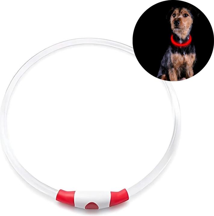 Produktbild Hermex LED-Leuchthalsband Sicherheits-Hundehalsband Hundehalsband Schlauchhalsband (Hund, Allgemein, Hundesport)