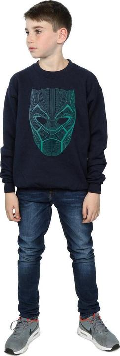 Actual product image Boys Black Panther Tribal Mask Sweatshirt (140, 146)