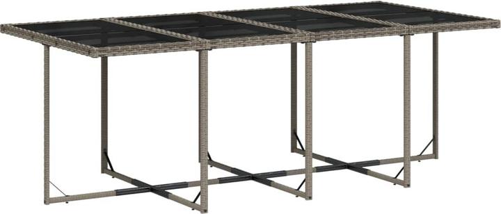 Immagine prodotto VidaXL Mobili da giardino set da pranzo set da giardino gruppo di sedute 13 pezzi in poly rattan grigio (220 cm)