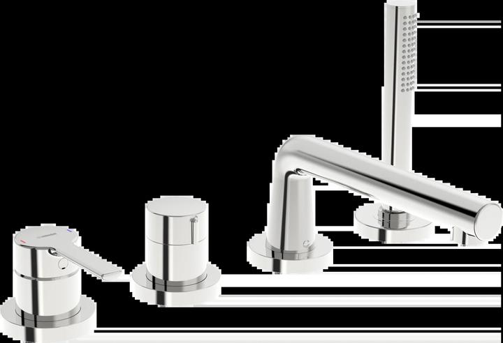 Actual product image Hansa Hansaronda bath mixer, ready-mounted set, with safety device, round rosette, projection: 238 m