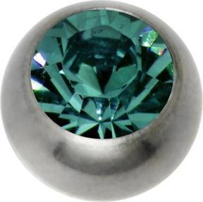 Actual product image Bijouteria 1.2mm Titanium piercing part (Swarovski Crystal, Titanium)