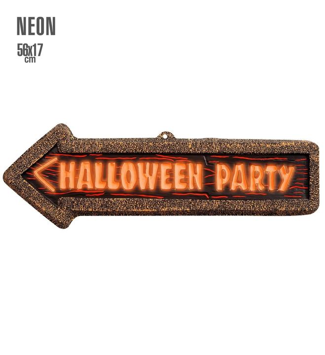 Actual product image Widmann 3D neon sign Halloween party 56x17cm