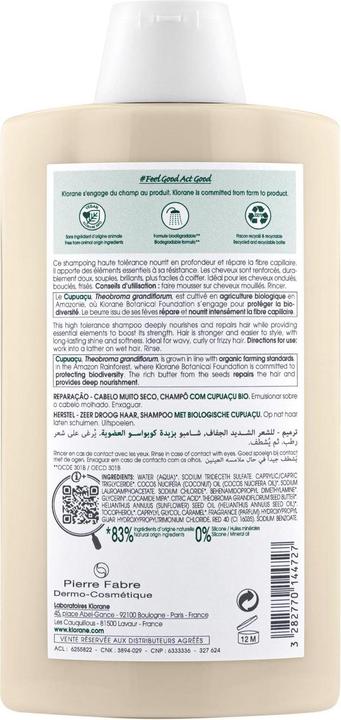 Produktbild Klorane Reparierendes Shampoo mit BIO-Cupuaçu (400 ml, Flüssiges Shampoo)