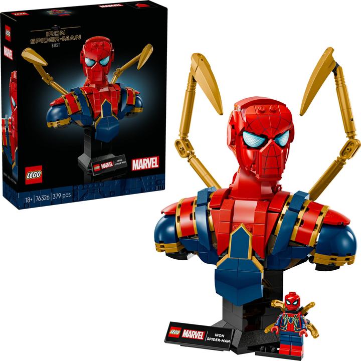 Actual product image LEGO Iron Spider-Man bust (76326, LEGO Marvel)