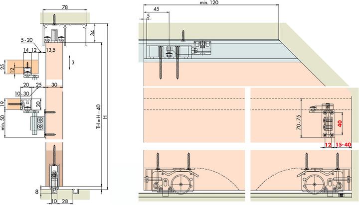 Produktbild HAWA Schiebetürbeschläge Divido 80 H DS3