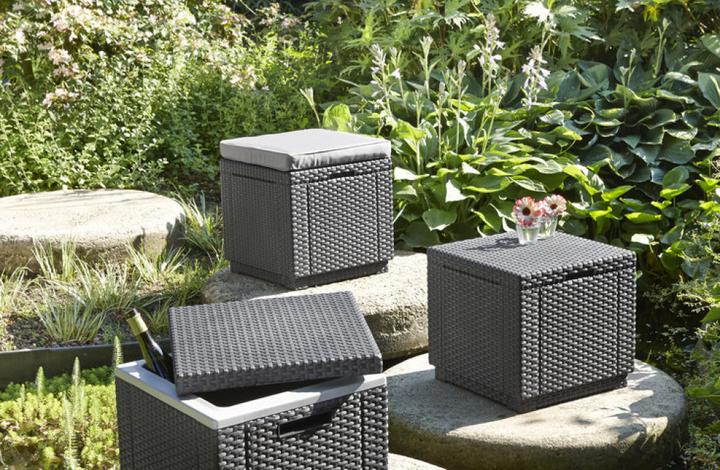 Actual product image Allibert Cube stool (with cushion)