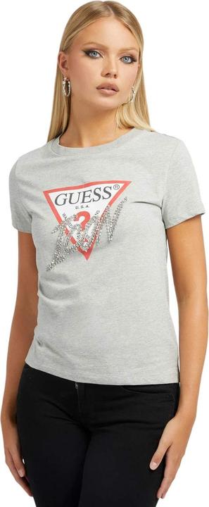 Guess Damen Shirt Graumeliert/rot/weiss/Silber S (S)