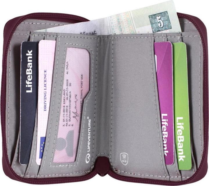 Image du produit Lifeventure Portefeuille RFID Bi Fold, recyclé, Plum