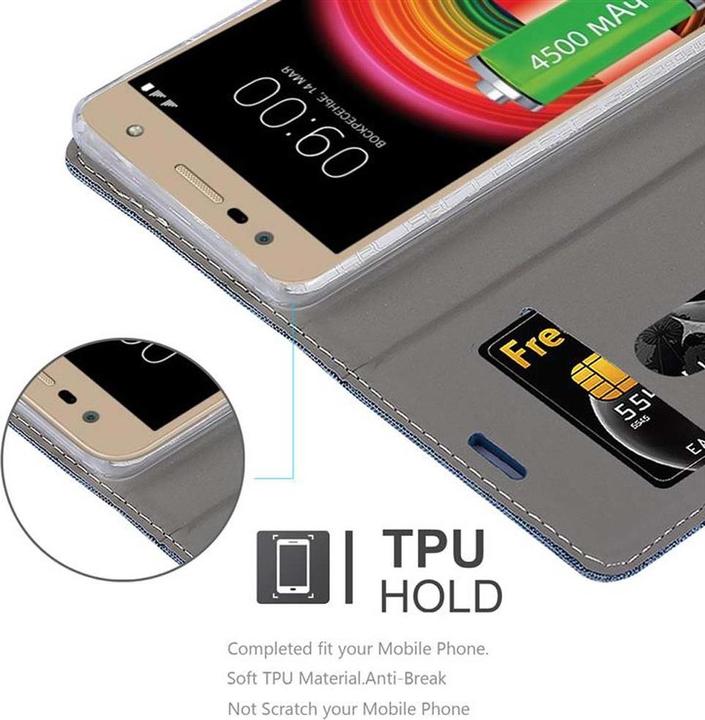Produktbild Cadorabo Book Jeans Optik Cover (LG X Power 2)