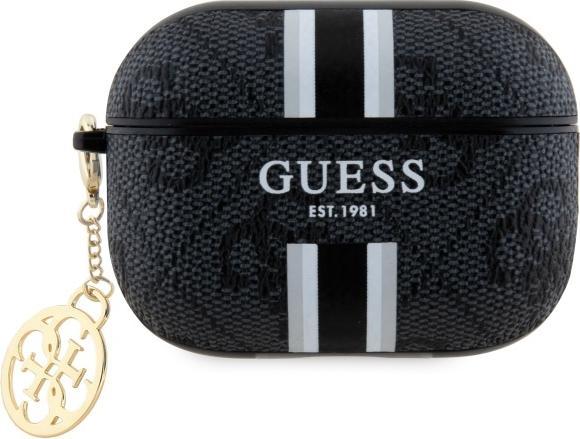 Produktbild Guess GUAP2P4RPSK AirPods Pro 2 (2022/2023) cover czarny/black 4G Printed Stripes Charm (Kopfhörer Tasche)