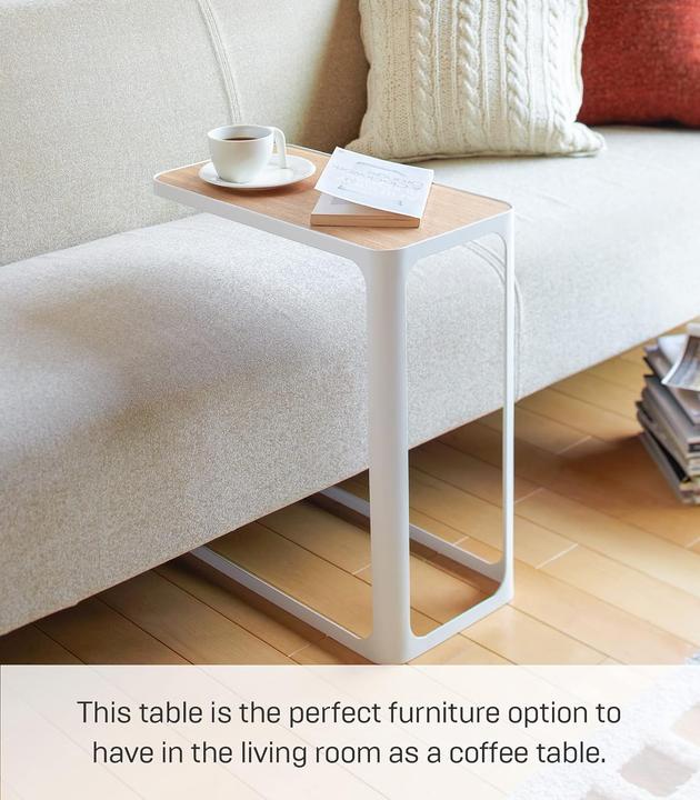 Image du produit Yamazaki Frame table d'appoint, frêne, blanc (24 x 45 x 52 cm)
