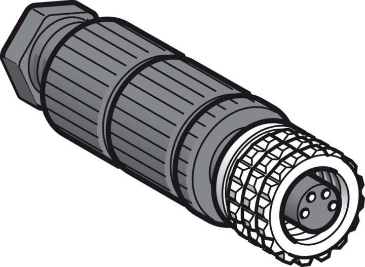 Actual product image Schneider Electric Socket, M8, 4-pin, straight, XZCC8FDM40V
